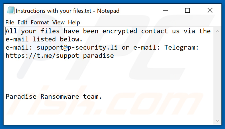 PRT ransomware text file (2021-06-02)