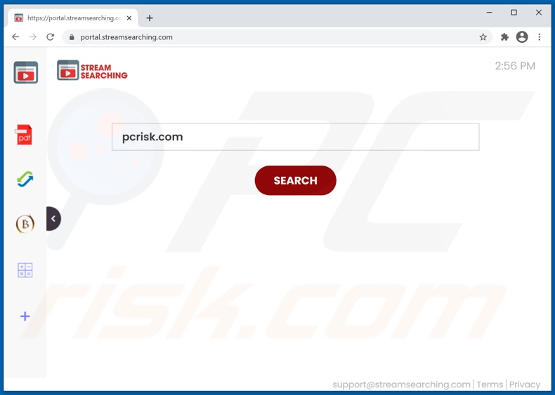 streamsearching.com browser hijacker