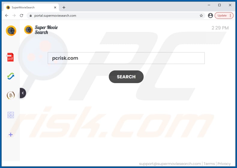 supermoviesearch.com browser hijacker