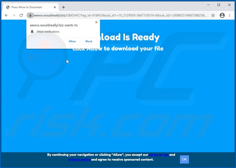 wouldreallyl[.]biz pop-up redirects