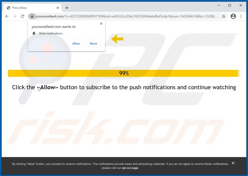 yourwowfeed[.]com pop-up redirects