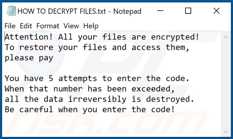 Army decrypt instructions (HOW TO DECRYPT FILES.txt)