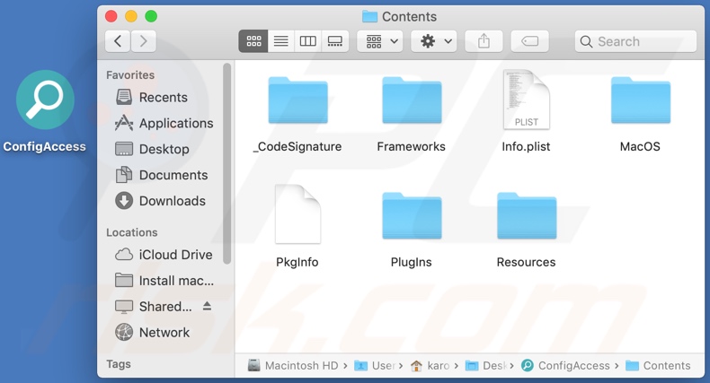 ConfigAccess adware install folder