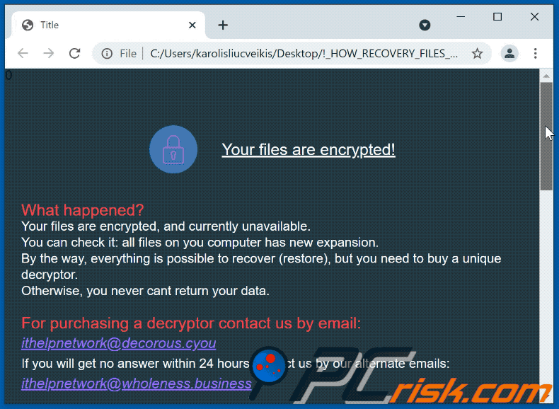 Ever101 (MedusaLocker) ransomware HTML file appearance GIF (!_HOW_RECOVERY_FILES_!.HTML)