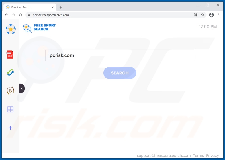 freesportsearch.com browser hijacker