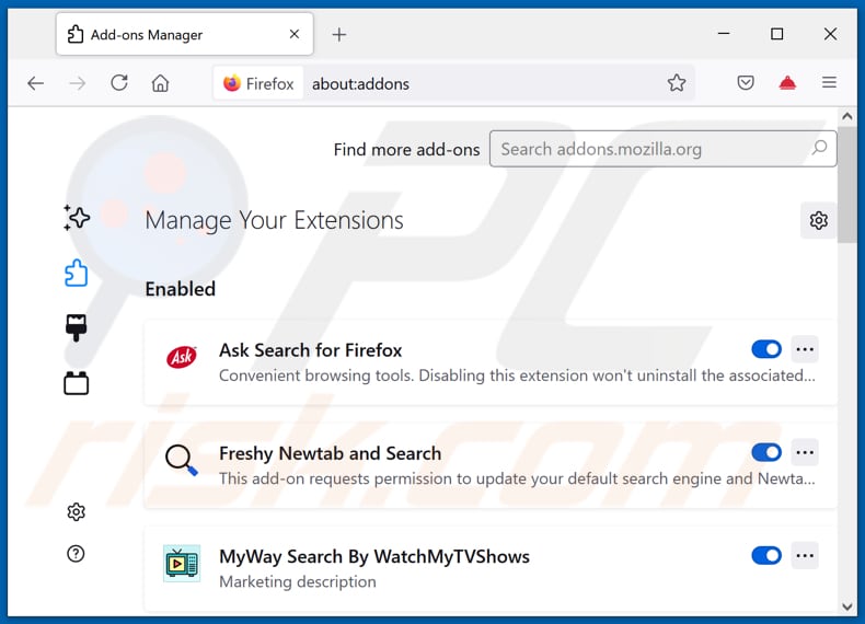 Removing getsearchconverters.com related Mozilla Firefox extensions