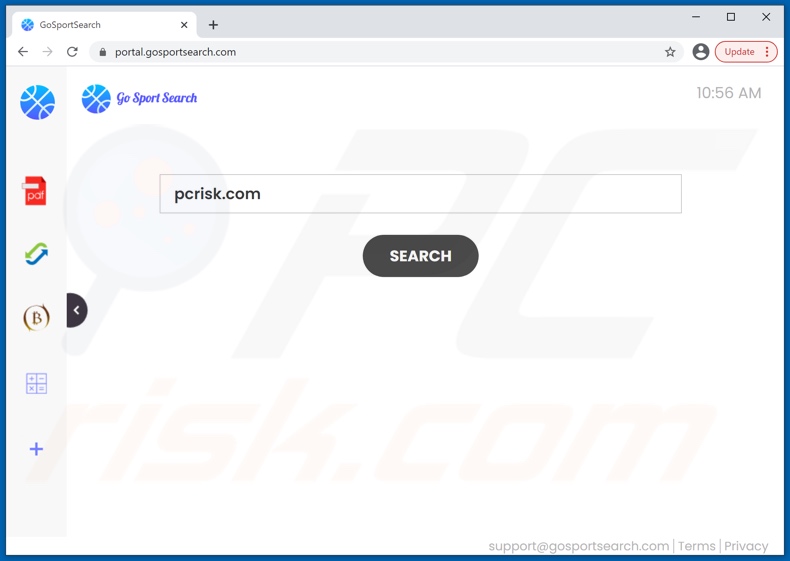 gosportsearch.com browser hijacker