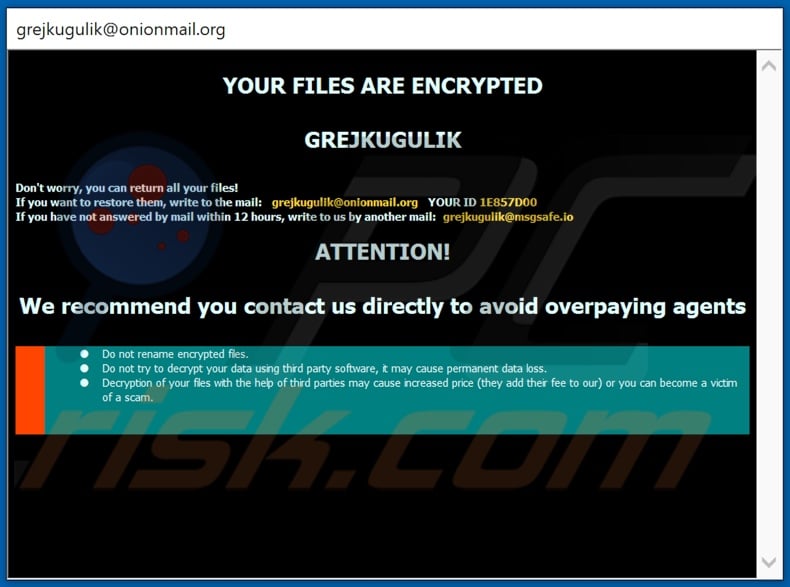 Grej decrypt instructions (pop-up)