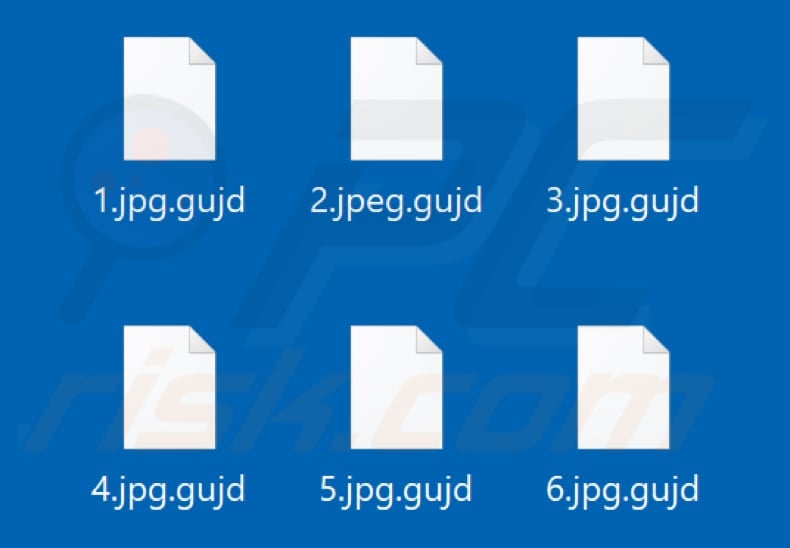 Files encrypted by Gujd ransomware (.gujd extension)
