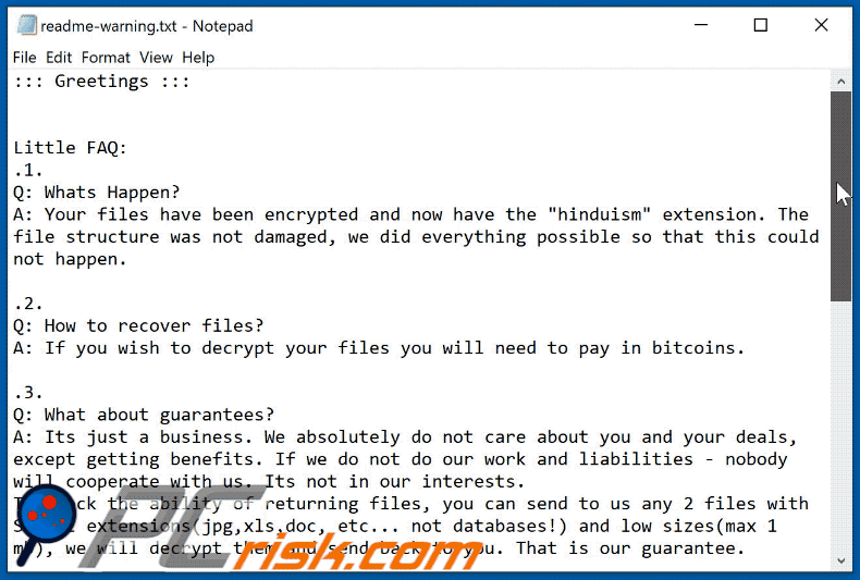 Hinduism ransomware text file GIF (readme-warning.txt)