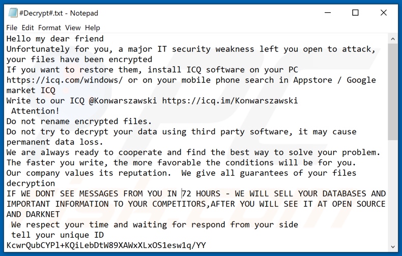 INHORSEWETRUST decrypt instructions (#Decrypt#.txt)