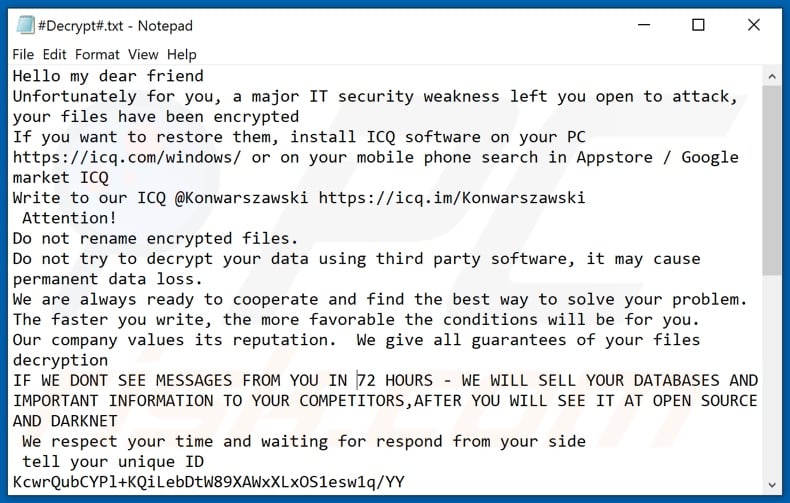 INHORSEWETRUST decrypt instructions (#Decrypt#.txt)