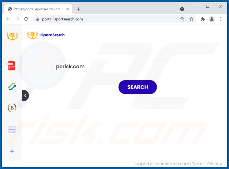 isportsearch.com browser hijacker