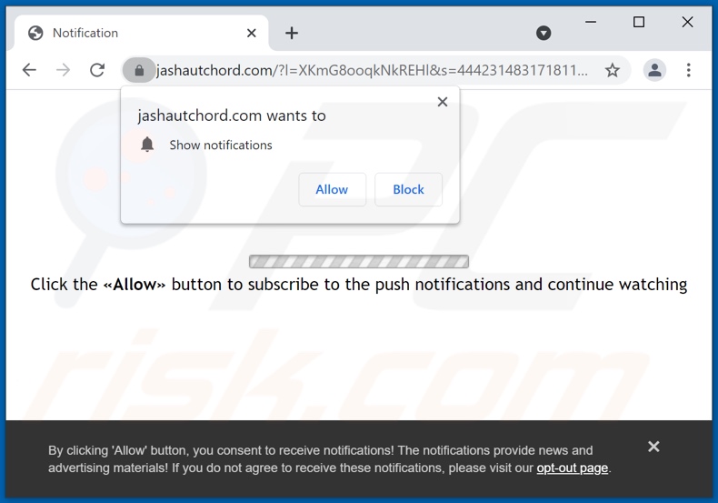 jashautchord[.]com pop-up redirects