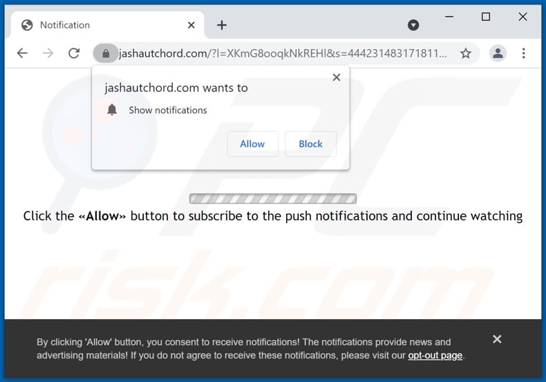 jashautchord[.]com pop-up redirects