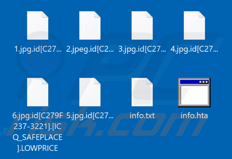 Files encrypted by LOWPRICE ransomware (.LOWPRICE extension)