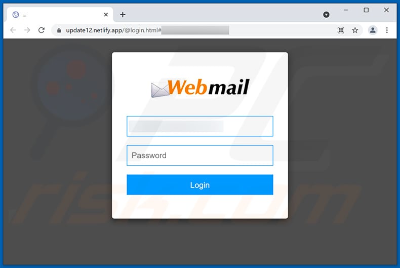 Phishing website promoted via Mail Quota-themed spam email (2021-07-07)