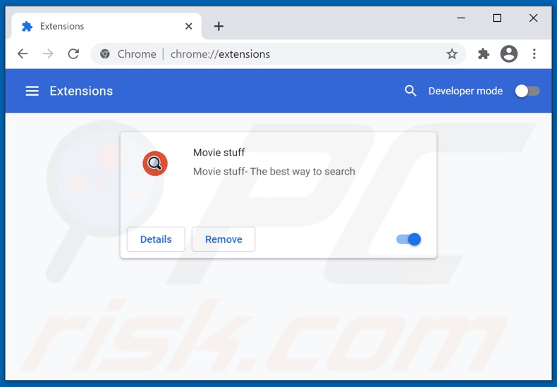 Removing search.movieapp.net related Google Chrome extensions