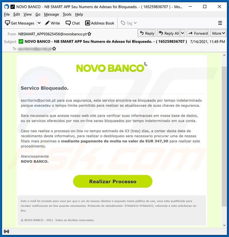 Novo Banco-themed phishing site (2021-07-15)