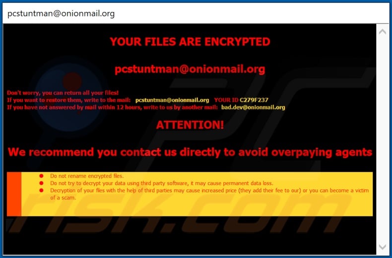 PcS decrypt instructions (pop-up)