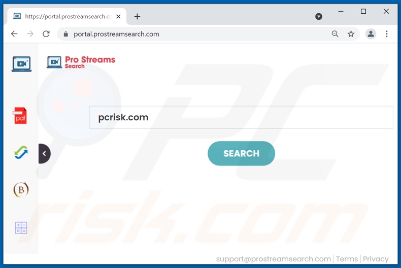 prostreamsearch.com browser hijacker