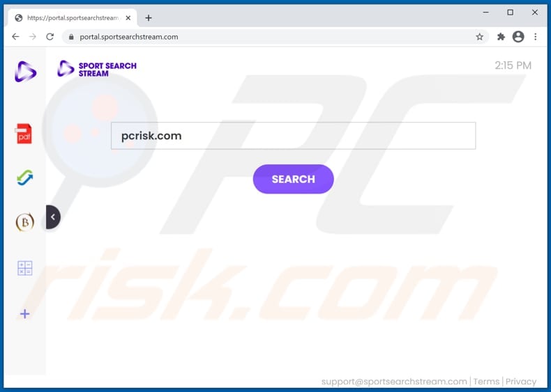 sportsearchstream.com browser hijacker