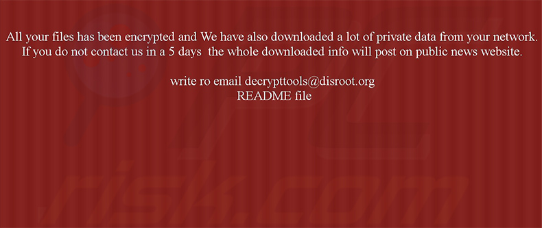 Updated Venus ransomware desktop wallpaper