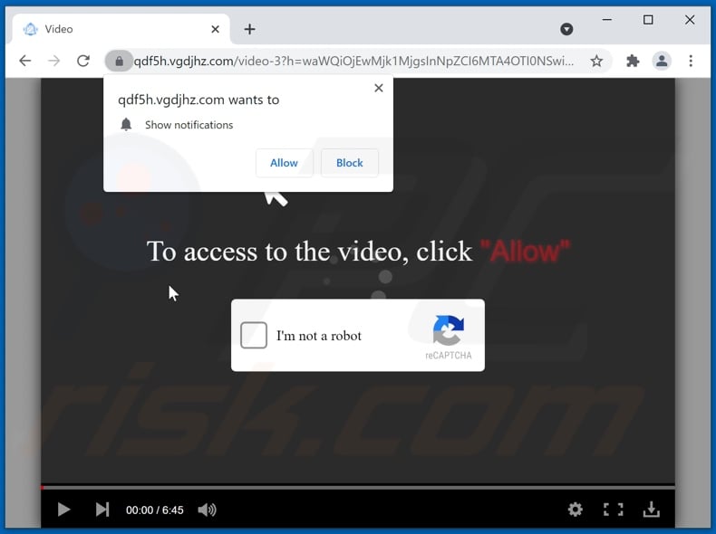 vgdjhz[.]com pop-up redirects