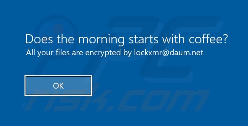 Message displayed by XMRLocker before loggin into the windows