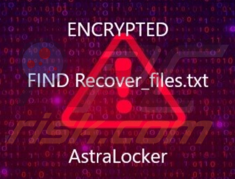 AstraLocker ransomware wallpaper