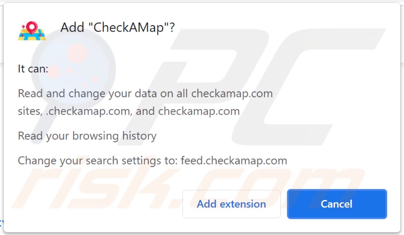 checkamap browser hijacker browser notification