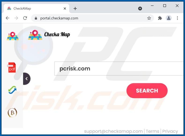 checkamap.com browser hijacker