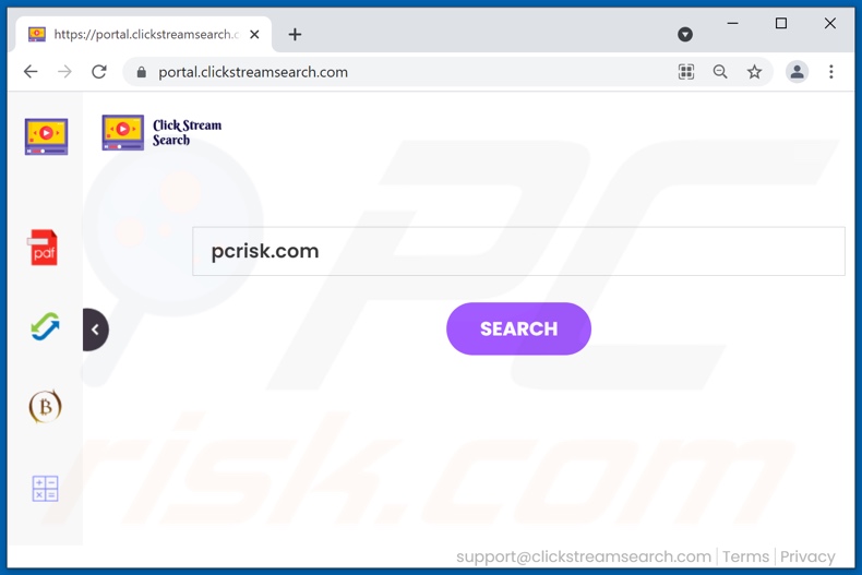 clickstreamsearch.com browser hijacker