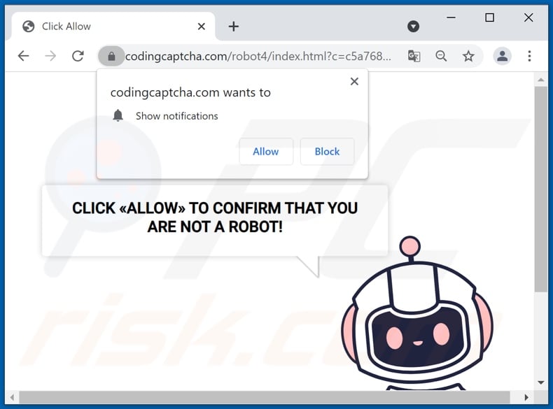 codingcaptcha[.]com pop-up redirects