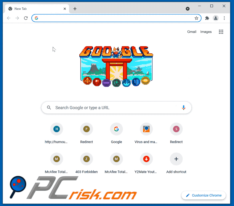 Company Finder adware appearance (GIF)
