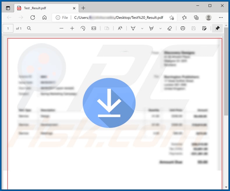 Malicious attachment distributed through Coronavirus Track and trace result malicious PDF document