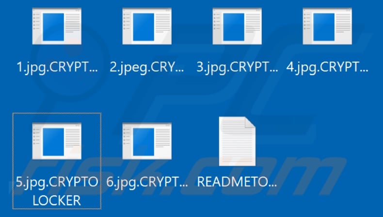 Files encrypted by CryptoLocker (Xorist) ransomware (.CRYPTOLOCKER extension)