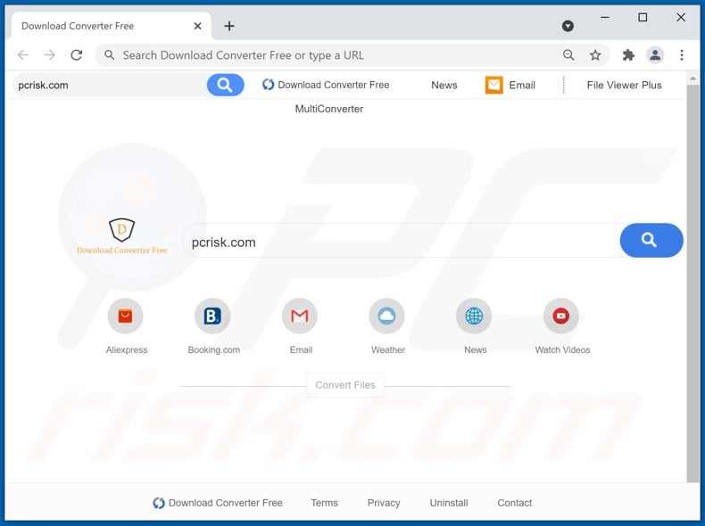 downloadconverterfree.com browser hijacker