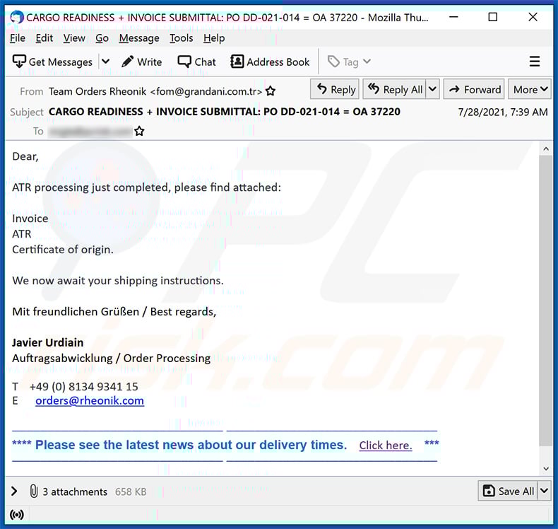 FormBook Virus - Malware removal instructions (updated)