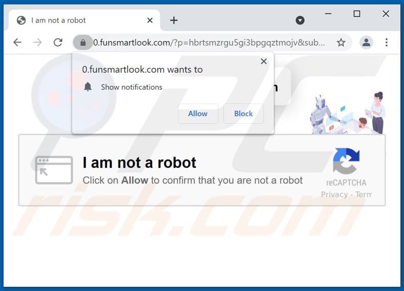 funsmartlook[.]com pop-up redirects