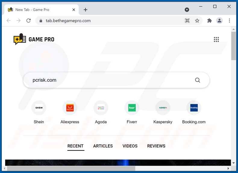 bethegamepro.com browser hijacker