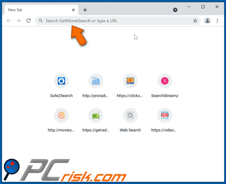 GetMovieSearch browser hijacker redirecting to searchlee.com (GIF)