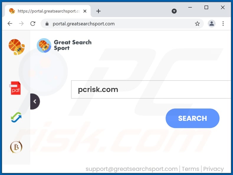 greatsearchsport.com browser hijacker
