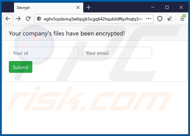 herrco ransomware contact website