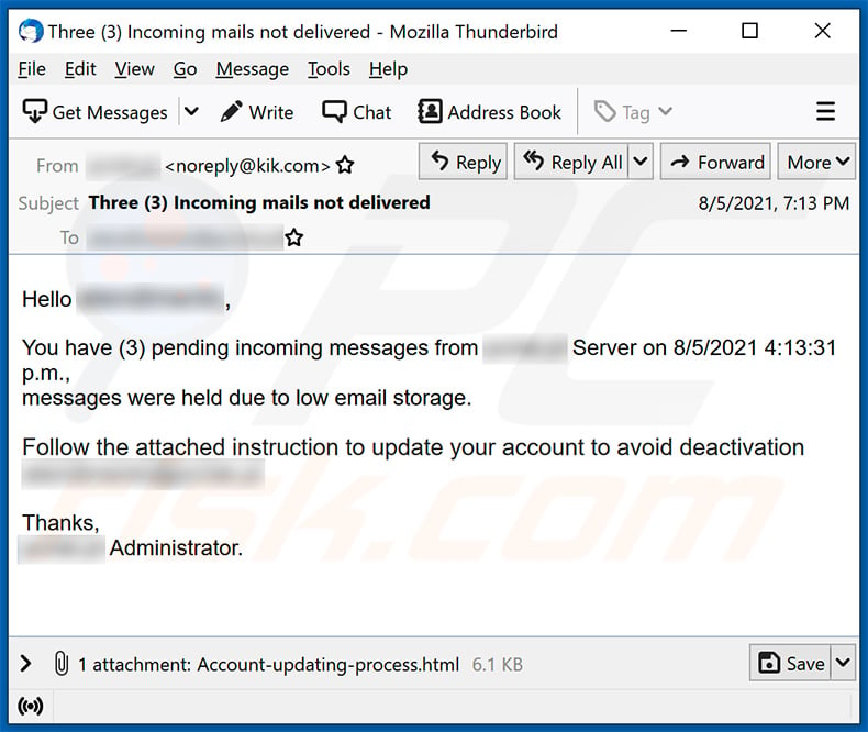 Incoming pending messages spam email (2021-08-09)