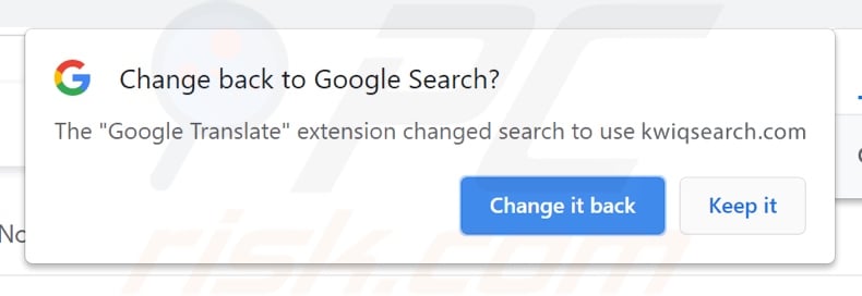 Browser hijacking fake Google Translate extension making changes to browsers