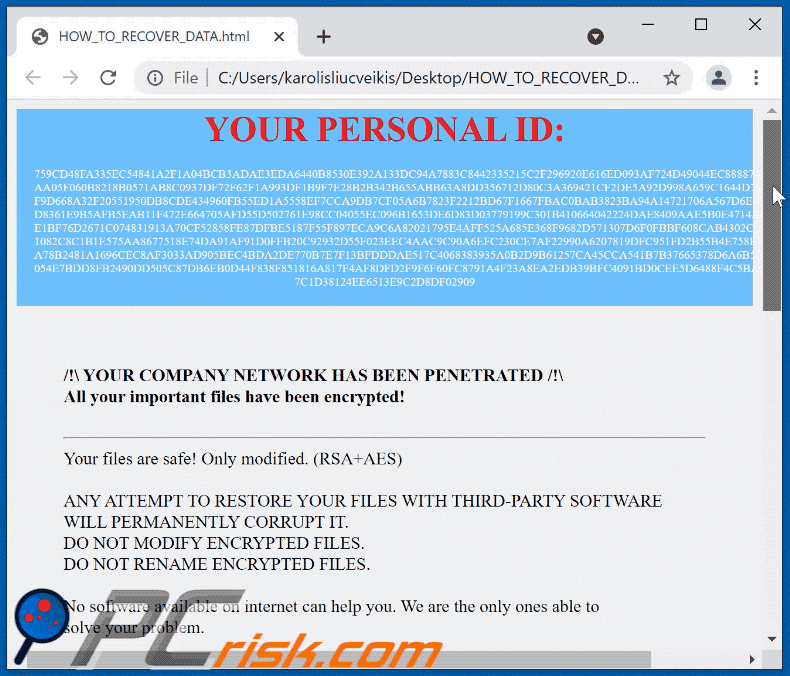 l54 ransomware ransom note gif