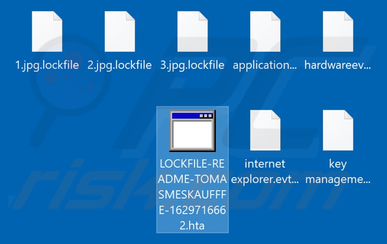 Files encrypted by LockFile ransomware (.lockfile extension)