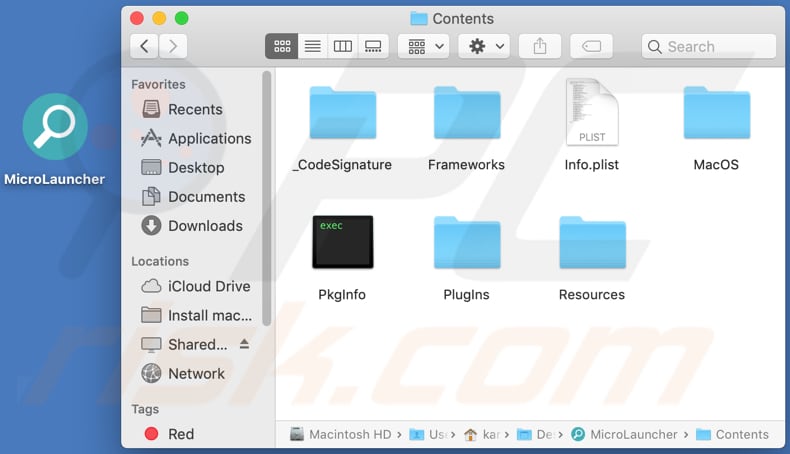 microlauncher adware contents folder