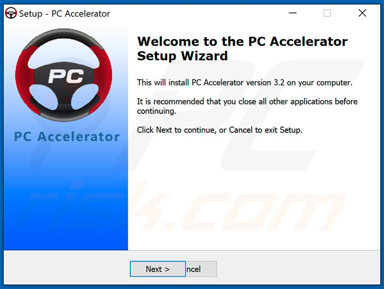 Installer setup of PC Accelerator unwanted application